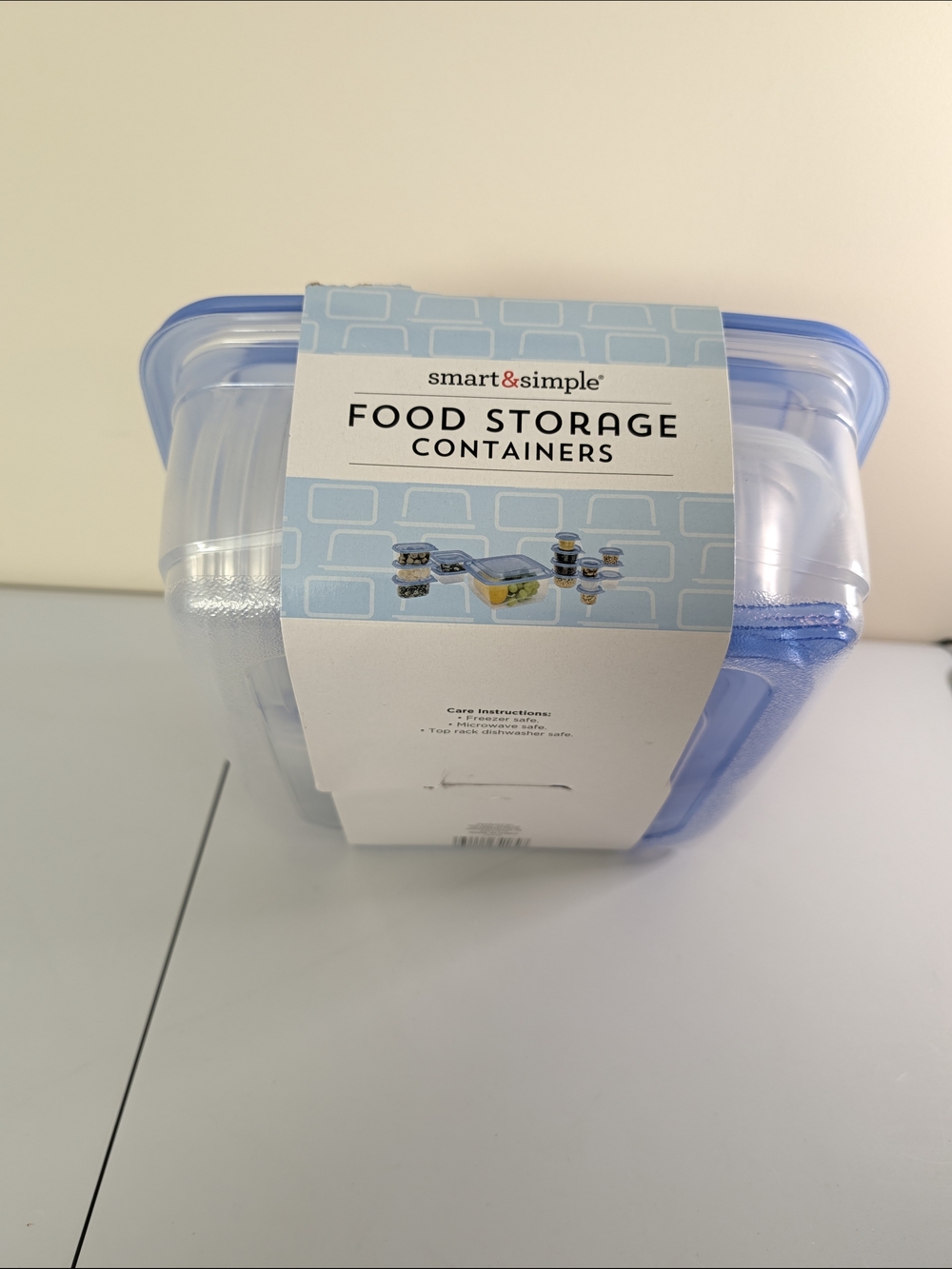 Blue Food Storage Container - Stackable Serving Lid - Picture 3 of 5